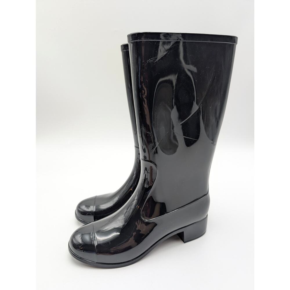 Jeffrey Campbell Showers Waterproof Rain Boots Women's Black Size US6 EU36.5
